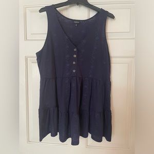 Torrid Plus size tiered tank